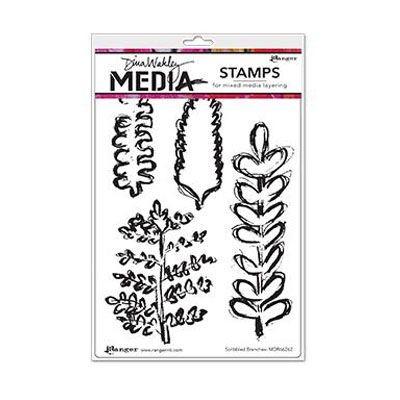 Ranger Dina Wakley Cling Stamps - Scribbled Branches